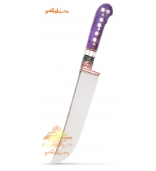 Узбекский нож пчак Фиолетовый от усто Хайрулло (ерма, нержавейка)