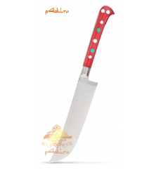 Узбекский нож пчак "Чирчик" с рукоятью из оргстекла - красный без бринча, нержавейка