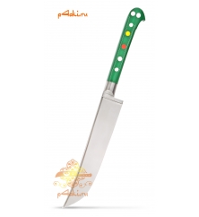 Узбекский нож пчак "Чирчик" с рукоятью из оргстекла - зелёный без бринча, нержавейка