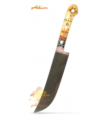 Узбекский нож пчак от Элбека Абдулаева "Лагманный" (ерма, ШХ-15) ореховый