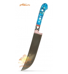 Узбекский нож пчак от Элбека Абдулаева "Лагманный" (ерма, ШХ-15), синий