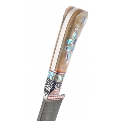 Узбекский нож пчак "Чаткалдай" от усто Дониера (дамаск)