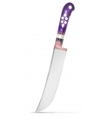 Узбекский нож пчак Фиолетовый цветок от усто Хайрулло (ерма, нержавейка)