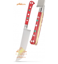 Узбекский нож пчак "Чирчик" с рукоятью из оргстекла - красный с бринчем, нержавейка